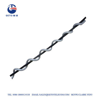 PVC ADSS 공기이 섬유 HR 6 밀리미터 나선형 진동 댐퍼, 전동 절연 댐퍼