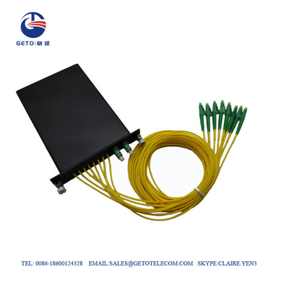 광섬유 케이블을 위한 표준 LGX 카세트 2×8 PLC 쪼개는 도구 0.9mm